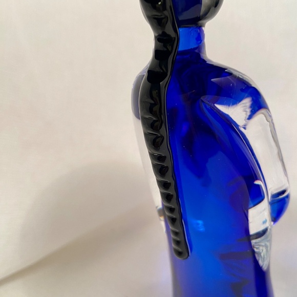 Formia Vetri Di Cobalt Blue & Clear Murano Glass Asian Fiqurines - Picture 14 of 16